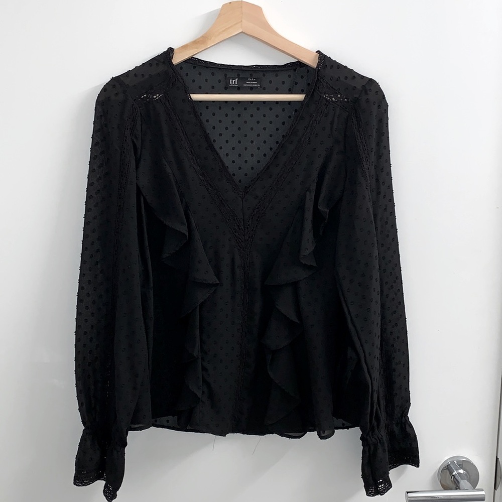 Black long sleeve. Zara, only worn a couple of times! Perfect for work or dinner
